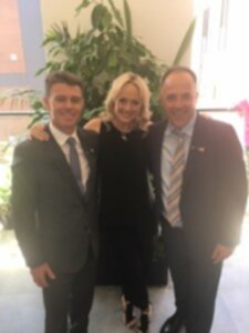 Julian Augustini and Jason Gill with Shelley Craft 